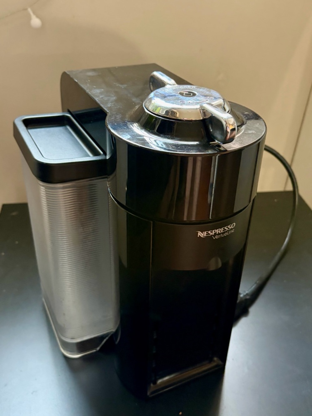 Nespresso DeLonghi Coffee Machine in Black and Silver